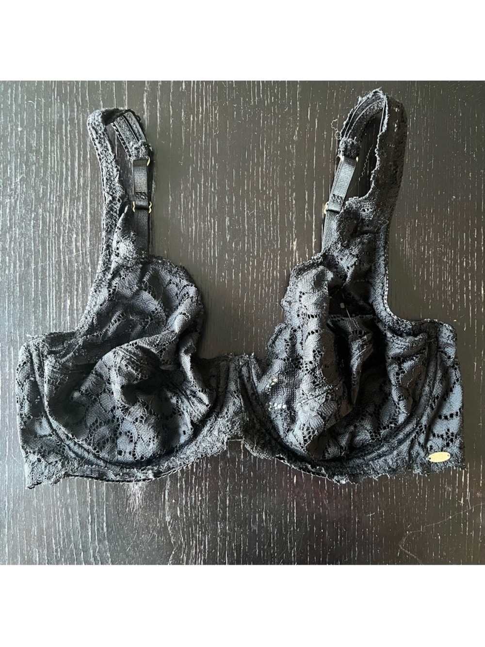 ✅ Jessica Simpson black lace underwire bra 36D